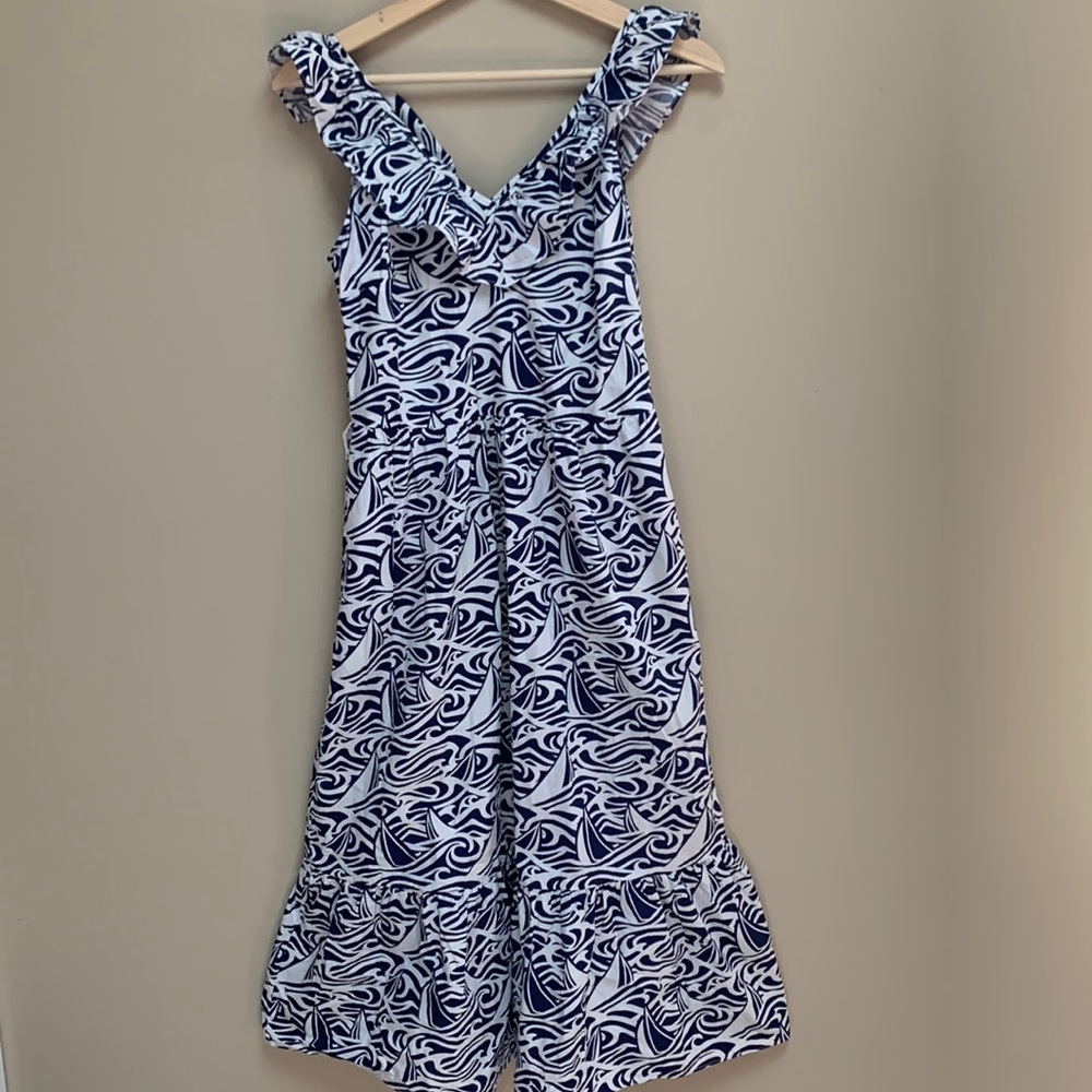 🔥EUC Vineyard Vines Sailboat Cotton Sundress XS Pockets